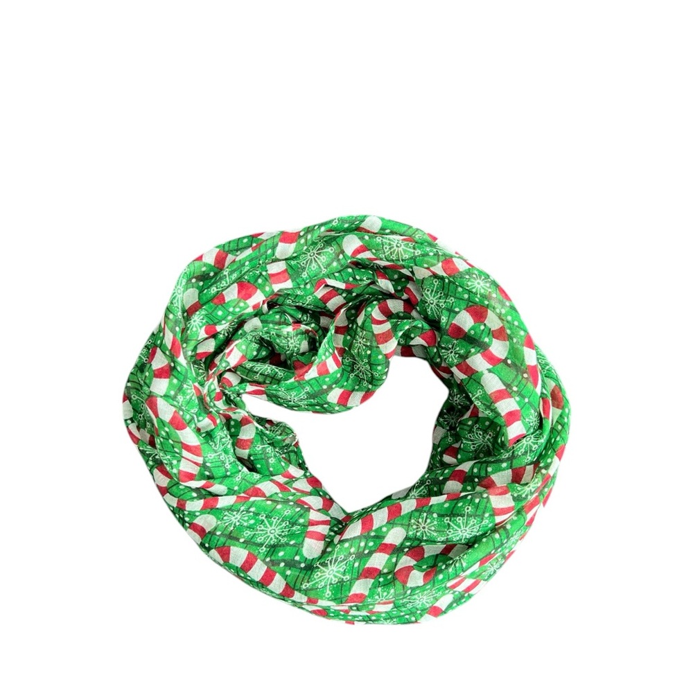 Christmas Candy Cane Infinity Scarf O/S